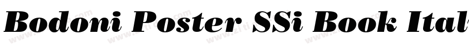 Bodoni Poster SSi Book Italic字体转换